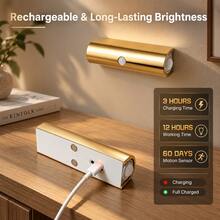 1/2 Buah Lampu Dinding Sensor Gerak LED Pintar, Lampu Malam Sensor Gerak Magnetik Dalam Ruangan, Lampu Natal, Bertenaga Baterai Isi Ulang, 3 Warna yang Dapat Diatur, Lampu Dinding Nirkabel, Cocok untuk Tangga, Kamar Tidur, Lorong, Kamar Mandi, Dekorasi Rumah - Kotak Berwarna-warni - View 10