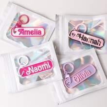 1pc Personalized Name Keychain, Customized Text Water Bottle Charm, Girls Backpack Key Chain, Car Keychain, Cheerleading & School Activity Gift, Party Favor, Birthday Gift, Student Creative Small Gift, Women's Bag Decoration Accessory - Multicolor - View 8