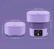 scbestuygo Foldable Mini Washing Machine, Portable Small Laundry Washer With 3 Timing Modes, Low Noise, For Underwear Socks Clothes, Travel & Dorm Use - Random Color - View 8