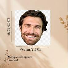 Custom Photo Stickers, Personalized Face Stickers, Custom Logo Stickers, Vinyl Waterproof Holographic Stickers For Laptops And Water Bottles, Personalized Gifts, Die-Cut - Face Photo Model - View 7