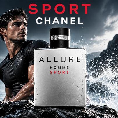 Chanel Allure Homme Sport Eau De Toilette For Men 100ml (3.4 Oz) | Fresh Aromatic Sport | Eau De Toilette