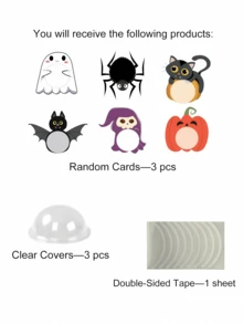 24set-Halloween Character Candy Dome Cards, Ghost Pumpkin Bat Black Cat Candy Packaging Cards, Trick Or Treat Party Supplies, Halloween Party Small Gifts, Halloween Candy Packaging, Halloween Trick Or Treat Gift Bags, Halloween Gifts, Halloween Paper Candy Holders, Halloween Snack Boxes, Candy Packaging Gift Bag Fillers Halloween Party Decorations - Multi-color 1 - View 12
