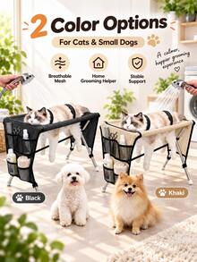 [Terlaris] Meja Perawatan Hewan Peliharaan Kucing & Anjing, Meja Perawatan & Penataan Hewan Peliharaan Lipat untuk di Rumah, Tempat Tidur Hewan Peliharaan dengan Penopang Tetap dan Dapat Dilepas, Ayunan Anak Anjing - Satu-Ukuran - View 12