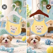 1pc Mini Pet Clothes Rack, 4.72 X 3.94 X 1.18 Inch Wooden Dog Cat Clothing Hanger With Metal Clips, Small Pet Wardrobe Storage Rack, Suitable For Puppy Sweaters, Dresses, Shirts, Coats, Costumes And Boutique Clothing Display - Brown - View 4