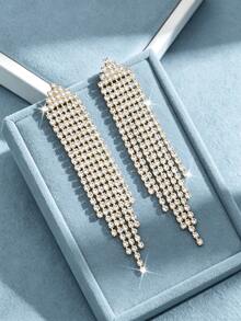 Light Luxury Fashion Women's Tassel Earrings, Party Banquet Wedding Outfit, Photography Check-In, Perfect Gift Choice - White - View 6
