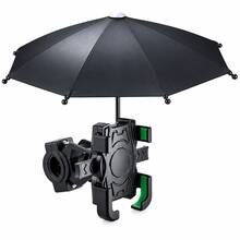 Motorcycle Phone Holder + Mini Umbrella - Black - View 2