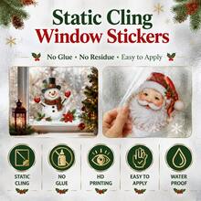 Stiker Jendela Hewan Natal, Stiker Jendela Penguin Kelinci Anak Anjing Lucu, Dekorasi Jendela Kaca Liburan, Dekorasi Rumah Natal - Hewan-hewan lucu - View 11