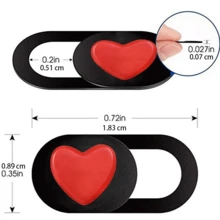 3PCS/6pcs Webcam Covers, Cute Star & Heart Pattern Webcam Covers, Thin Design Suitable For Laptop, Computer, Smartphone, Tablet, Protect Your Privacy And Security With Strong Adhesive - Heart-shaped - View 3