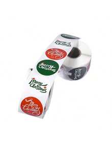 500 Sheets/Roll Christmas Label Stickers, Merry Christmas Sealing Stickers, For Baking Packaging, Gift Wrapping, Envelope & Stationery Decor, Xmas Gift Decoration - Multicolor - View 12