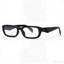 Vintage Fake Glasses For Women, Blue Light Glasses, Retro Small Rectangular Frame, Non-Prescription Lenses - T06 Black Frame - View 8
