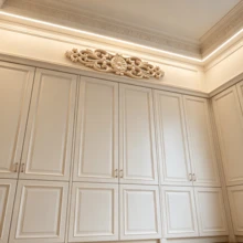 1pc Solid Wood Carving Horizontal Flowers, Home Decorations, Woodworking Supplies, Suitable For Cabinets, Doors And Windows, Furniture, Background Walls, Porches, Offices And Other Decorations, Holiday Decorations, DIY Decorations. - Multicolor - View 7