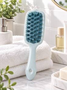 Silicone Scalp Scrubbing Brush Designed To Solve Incomplete Hair Cleansing And Nail Scratching, Soft Pointed Teeth Design Deeply Cleans Hair Roots Oil And Dandruff, Does Not Damage Scalp Or Scratch Nails, Massages Scalp During Hair Washing To Promote Circulation And Relieve Tension, Non-Slip Handle Easy To Grip, Waterproof Durable And Easy To Rinse, Dry And Wet Use, Hair Washing And Scalp Massage In One Step, Say Goodbye To Hygiene Risks Of Traditional Hair Washing, Easily Get A Refreshing Scalp, Multiple Colors Available, Essential Home Care Tool - Multicolor - View 12