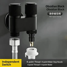 Stainless Steel Dual Outlet Angle Valve, 1 In 2 Out Water Stop Valve, Automatic Water Shut Off 3-Way Connector For Washing Machine - Multi-color - View 14