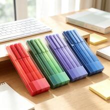 4pcs Per Box Multi-Color Retractable Ballpoint Pens, 4 Color Themes, 4pcs Per Box. Smooth Writing For Office, Study, And Gifting. - Multi-color - View 7