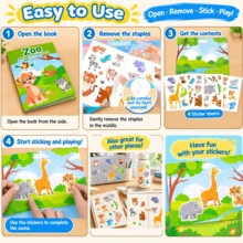 Princess Sticker Book Princess Castle Children's Sticker Book, Creative Cartoon Design For Girls, Portable Travel Stickers, Gift For 3-5 Year Old Girls, Disposable Stickers - Multicolor - View 3