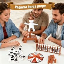 Western Word Guessing Hangman Desktop Game, Multi-Player Interactive Educational Board Game, Birthday Gift, Holiday Gift, Party Fun Small Gift - Multicolor - View 4