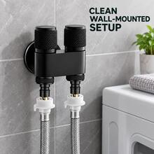Stainless Steel Dual Outlet Angle Valve, 1 In 2 Out Water Stop Valve, Automatic Water Shut Off 3-Way Connector For Washing Machine - Multi-color - View 11