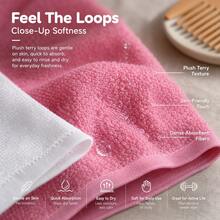 6/12/24/40pcs Bulk Pack Soft Quick-Dry Face Towels, Hand & Face Washcloths, Women's Bathroom Shower Body Cleaning Cloths, Viscose Fiber Multi-Purpose Fingertip Towels (Multi-Color, 10 X 10 Inches) - Multicolor - View 3
