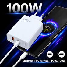 Carregador Ultra Rápido 2 Entradas de 120W Cabo 1M para Mi Turbo Charge Turbo Power Cabo USB + Cabo Tipo C - Entrada do Brasil (220V) - Visão 4
