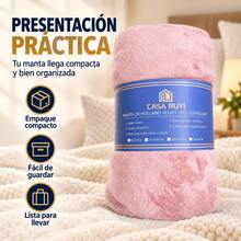 Solid Color Flannel Blanket 100% Polyester High Grammage High Density For Extra Comfort And Warmth - Baby Pink - View 7