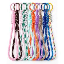1/12/24/48PCS Striped Bohemian Polyester Fiber (Polyester) New Colorful Phone Lanyard, Handmade Braided Rope DIY Phone Case, Keychain, Water Bottle, Detachable Anti-Loss Rope - Lanyard - View 9