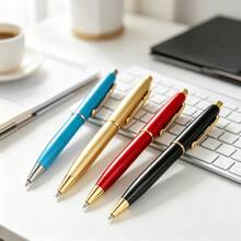8/18 buah Pulpen Ballpoint Padat Aneka Warna, Klip Portabel & Pegangan Anti-Selip. Menulis Lancar untuk Kantor, Belajar, dan Acara. - Beraneka warna - View 4