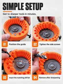 Multi-Size Drill Bit Sharpener, Electric Drill Bit Grinding Tool, Suitable For Angle Grinder, Multi-Hole Drill Bit Sharpening Attachment, Fast Polishing And Re-Sharpening Tool, Suitable For Twist Drill Bits, Masonry Drill Bits, Flat Drill Bits, Suitable For Woodworking, Metalworking And Home Repair - A - View 4