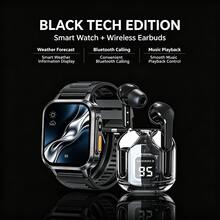 ZhiKexing Sports Smart Watch + Earphone Set, 1.83 Inch Full Screen Touch Sports Smart Watch, 260MAH Battery With LED Light, Suitable For Men And Women Sports Outdoor Smart Watch, With Wireless Call/Message Reminder/Multiple Sports Modes, Information Reminder Multi-Function Phone Answer/Dial, Remote Photo/Music Playback, Sports Log Fitness Smart Watch, Wireless Connection Compatible With IOS And Android Phones, Holiday Gift - View 2