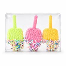 1pc Macaron Popsicle Christmas Ornaments Set, Fake Ice Cream Bar Shape With Colorful Pearl Beads, Green Pink Yellow Xmas Tree Hanging Pendants Gift Box - one-size - View 4