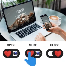 3PCS/6pcs Webcam Covers, Cute Star & Heart Pattern Webcam Covers, Thin Design Suitable For Laptop, Computer, Smartphone, Tablet, Protect Your Privacy And Security With Strong Adhesive - Heart-shaped - View 5