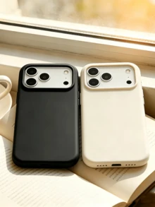 2件裝 啞光黑與白色 極簡全包覆 TPU 防震手機殼，適用於 Apple 18 17 16 15 14 13 12 11 Pro Max Air - 彩色 - 查看 3