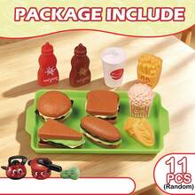 Children's Mini Kitchen Toy Set, Girls Role Play Game, Cooking Utensils, Baby Simulation Fruit And Vegetable Slicing Kitchen Tools, Holiday Birthday Gift, 3+ Years Old Educational Toy - Red - View 13