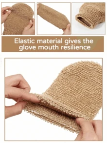 Natural Sisal Exfoliating Bath Towel And Bath Mitt Set, Dual-Loop Back Scrubbing Strap, Shower Body Exfoliation Deep Cleansing, Autumn, Halloween, Christmas - Multicolor - View 5