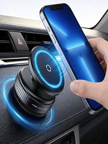 多功能 360° 3 軸折疊 MagSafe 車用手機支架，真空磁吸底座，支援導航，相容所有 MagSafe 設備，鋅合金材質，多角度可調，輕巧折疊設計，不損車內裝 - A - 查看 5