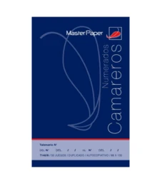 LIDERPAPEL MASTERPAPER POCKET WAITRESS ORDER BOOK 88 X 135 MM. DUPLICATE NUMBERED (50 SETS) 10-PACK FOR HOSPITALITY GUARANTEED QUALITY - T250 Original and Copy Pocket Waiter's Notepad - View 1
