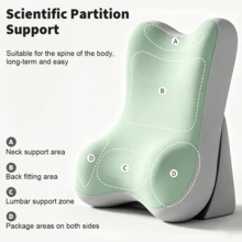 Reading Pillow For Bed Back Rest Lumbar With Support Arm Seat Cushion Lounger, Includes An Inflatable Neck Pillow - Fruit Green - View 5