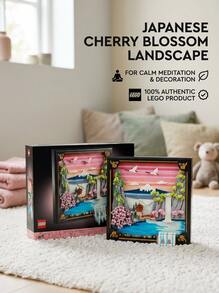 LEGO Japanese Cherry Blossom Art Landscape Building Blocks Set Unisex 31218 Pink For Home Display And Christmas Party Sakura DIY Model Kit STEM Toy - Multicolor - View 1
