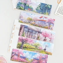 24pcs, Four Seasons Landscape Theme Sticker Book, Vibrant Colors And Exquisite Illustrations, Multi-Functional Scrapbook Stickers For Decoration, Art Journal, Card Making, Handmade DIY Stickers, Holiday Gift - Sticker - View 6
