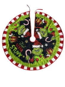The Grinch 1件裝聖誕樹裙 多圖案聖誕樹底座套 節日主題居家派對聖誕裝飾 - 多色 - 查看 16
