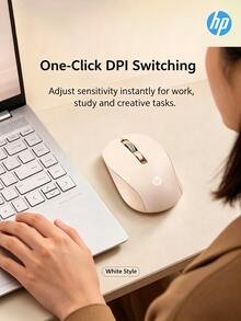 HP S1000C Wireless Charging Mouse, Type-C Interface, Direct Charging, Built-In Rechargeable Battery, Transmission Distance Up To 10 Meters, Stable Signal, Suitable For Office And Home, Compatible With Laptops And Desktops. - View 4
