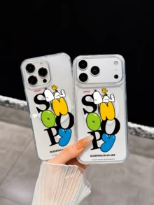 Miniso Casing Ponsel Transparan Snoopy Resmi yang Melindungi Seluruh Layar, Kompatibel dengan iPhone 17 Pro Max, 17, 16 Pro Max, 15 Pro Max, 16 Pro Max, 14, 13, 12, 11, 14 Pro, 15 Plus, 12 Pro, 16 Plus, XS, 14 Pro Max, 13 Pro dan Model Lainnya, dengan Cetakan Kartun Lucu. - Clear - View 1