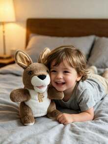 Plush Animal Hand Puppets, Interactive Mouth-Opening Toys, Sloth, Brown Bear, Kangaroo, Hedgehog, Multiple Styles Available, Baby Comfort Gift, Home Decor - Multicolor - View 3