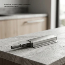 1/4/8pcs Push-To-Open Magnetic Cabinet Door Pop-Out Spring, Single/Double Head Multi-Specification Black/White/Beige Multi-Color Options, ABS Thickened Material Strong Magnetic Adsorption, One-Press Open No Handle Required, Cabinet/Wardrobe Door Invisible Opening Hardware Accessories - Push-to-open Cabinet Door Spring - View 2