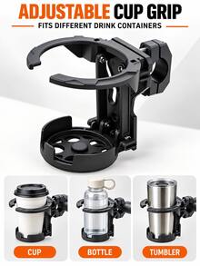 Retractable Foldable Bicycle/Motorcycle Cup Holder, Portable & Lightweight, Suitable For Sports, Delivery, Travel, Spring Outing, Picnic - A - View 3
