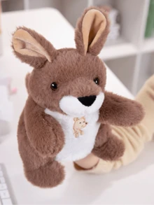 Plush Animal Hand Puppets, Interactive Mouth-Opening Toys, Sloth, Brown Bear, Kangaroo, Hedgehog, Multiple Styles Available, Baby Comfort Gift, Home Decor - Multicolor - View 7