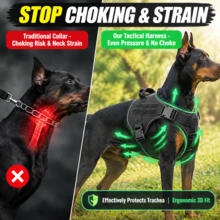 Tactical Dog Harness Anti-Pull Pet Vest, Heavy Duty K9 Harness With Easy-Control Handle, Breathable Military Dog Vest, Reflective Adjustable Training Harness, Suitable For Medium And Large Dogs - Multicolor - View 3