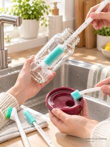 Gap Cleaning Brush Set, Multi-Functional Deep Cleaning Tool, Includes Sponge Pad, Nylon Brush And Scraper, Suitable For Window Tracks, Bottle Caps, Sink Gaps, Keyboards, Kitchen, Bathroom And Appliance Gap Cleaning - A - View 1