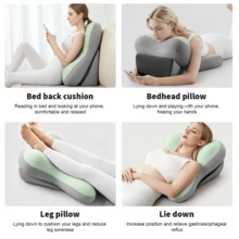 Adjustable & Detachable Ergonomic Memory Foam Wedge Pillow, Inclined Leg Support Cushion, Multi-Functional Backrest Pillow, Suitable For Bed, Sofa, Reading, Travel, Bedroom - Green - View 8