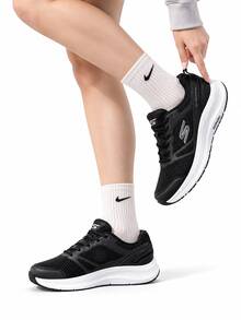Skechers Women's GO RUN Series Mesh Non-Slip Cushioned Entry-Level Stable Running Shoes - Black - View 6
