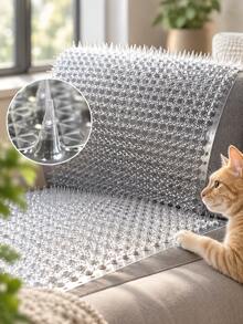 12pcs Cat Repellent Mats, Plastic Spiked Anti-Scratch Pads, Suitable For Indoor And Outdoor Pet Training, Furniture Protection And Desktop Cat And Dog Repellent Mats - 12 Pieces - View 4